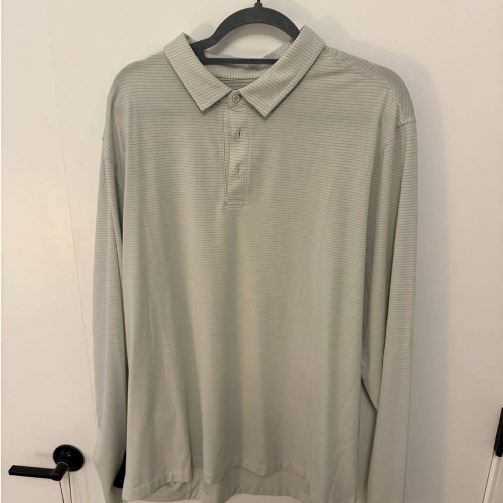 lululemon athletica Light Gray Polo Shirt